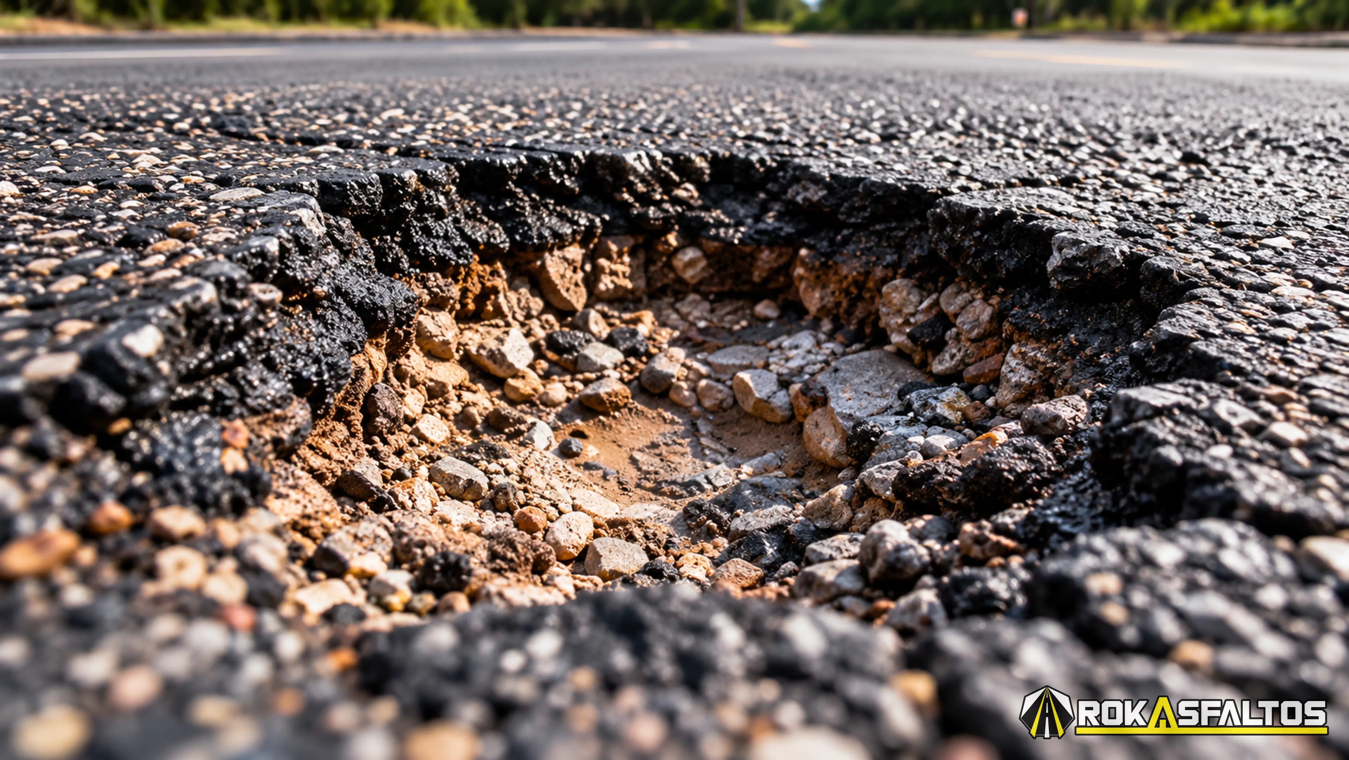 Bache profundo que compromete el pavimento