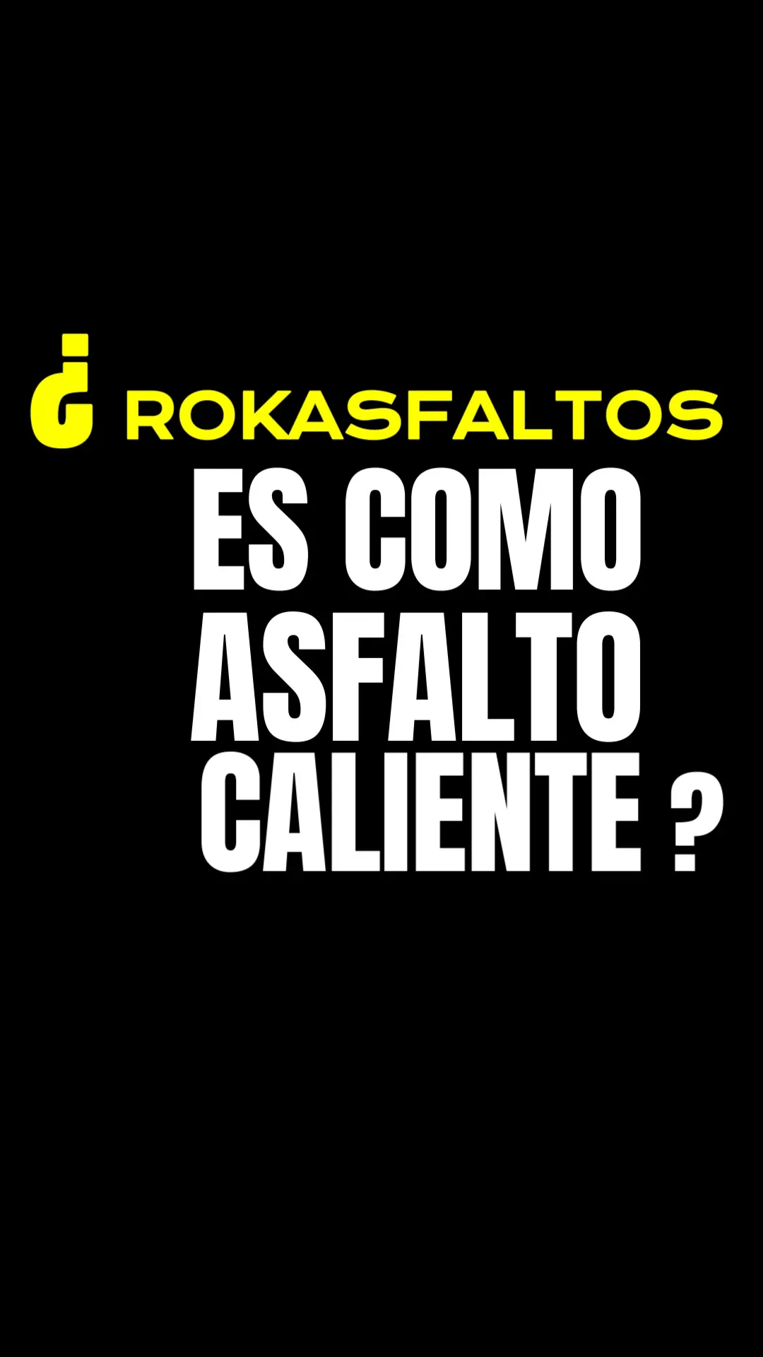 Presentación de mezcla asfáltica en frío ROKASFALTOS en bolsa.
