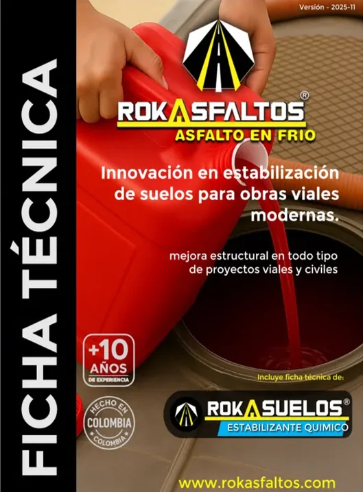 Portada de la documentación técnica del estabilizante ROKASUELOS