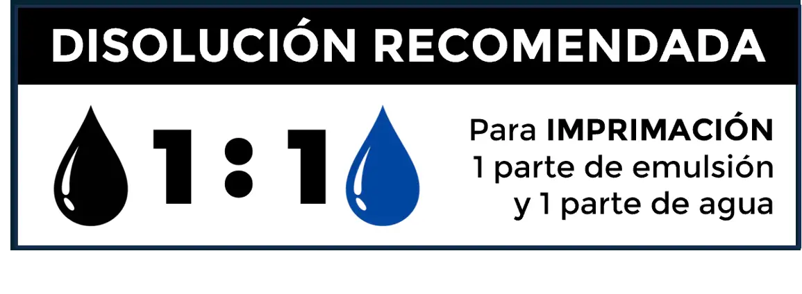 Dilución 1 a 1 de emulsión CRL-1