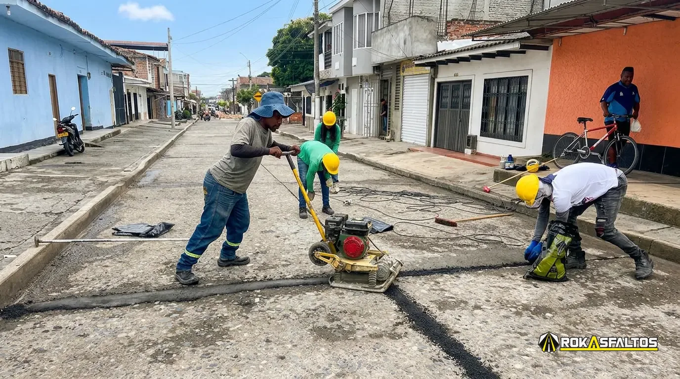 Sellado de juntas de pavimento con Mezcla Fina MDF-03