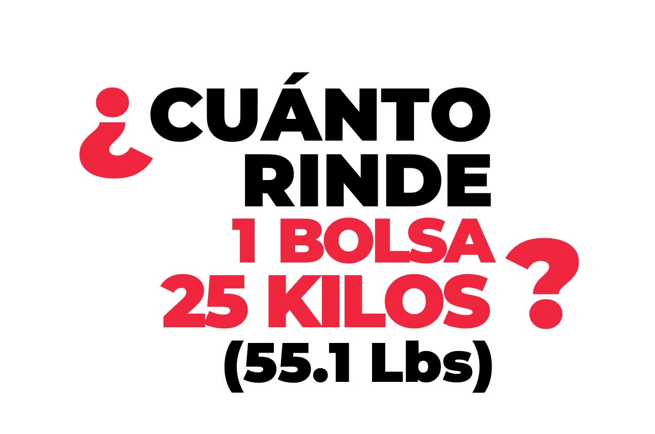 Pregunta de rendimiento y presentación de una bolsa ROKASFALTOS de 25 kilogramos