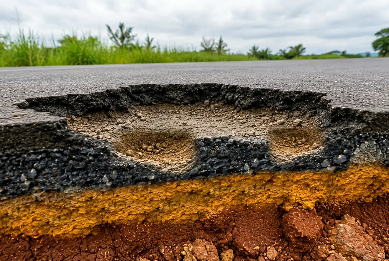 Construcción de pavimento por capas