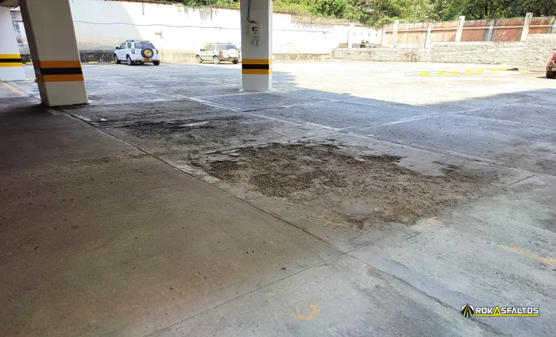 Pérdida de material en concreto
