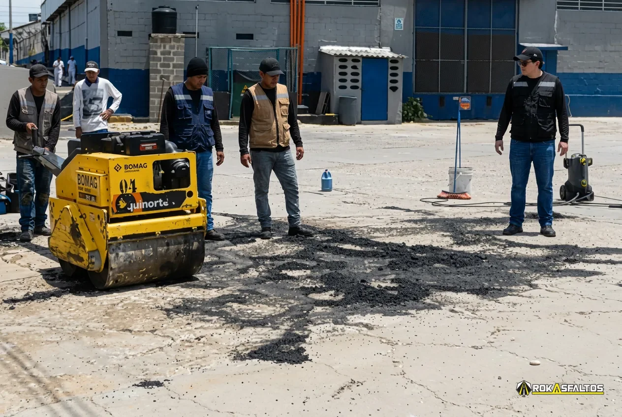 Compactar y nivelar las reparaciones