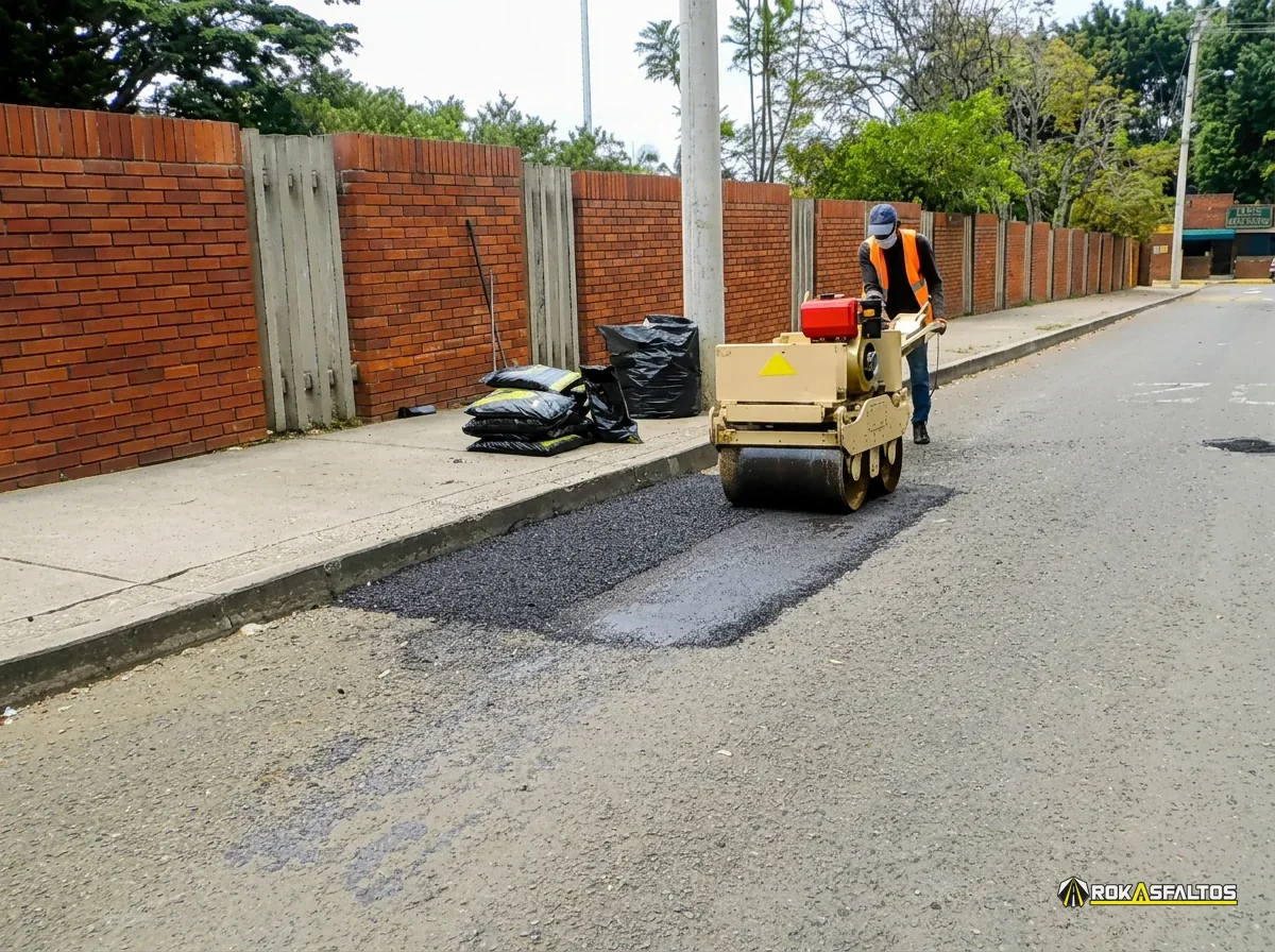 Compactar la reparación superficial