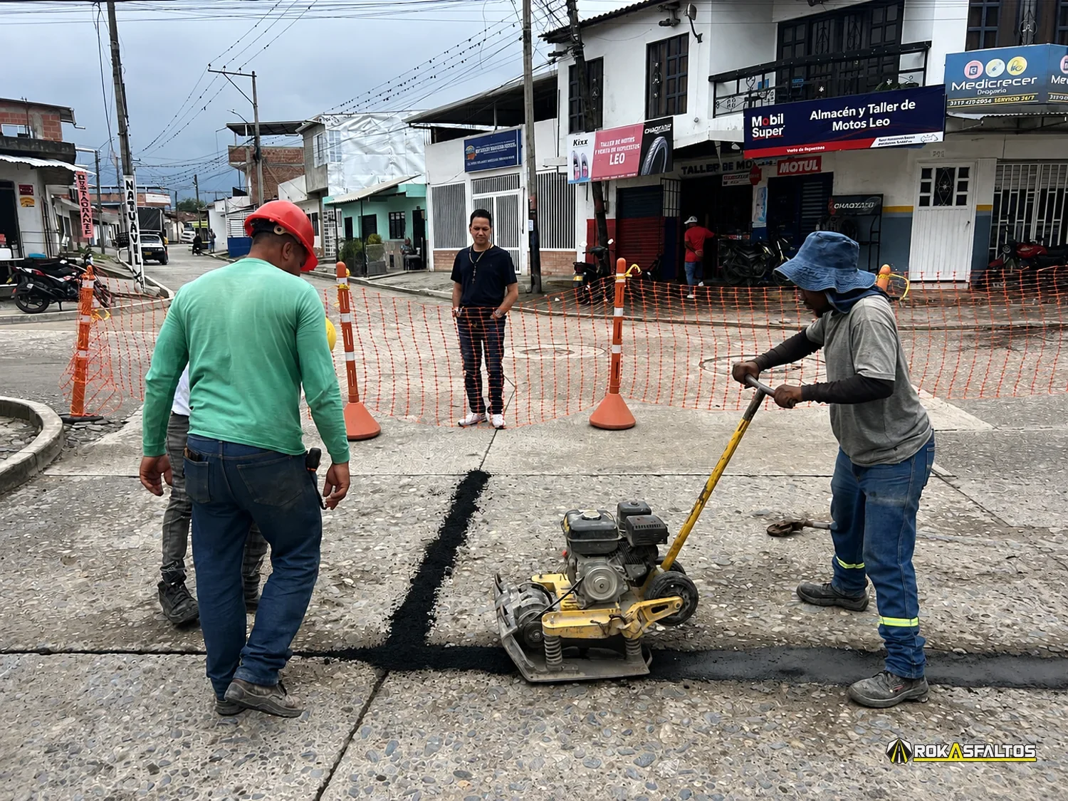 Resultado real de una intervención de juntas con mezcla asfáltica ROKASFALTOS®