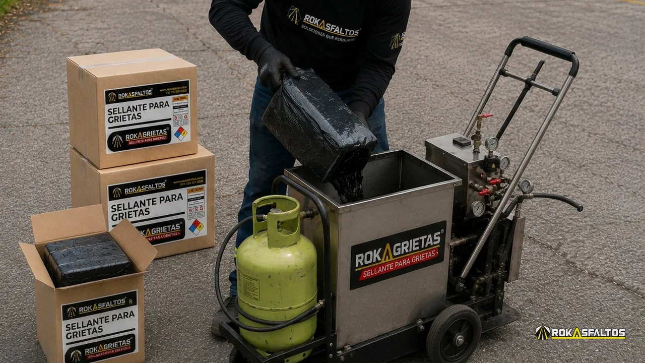 Cargar ROKAGRIETAS® en el equipo especializado de calentamiento