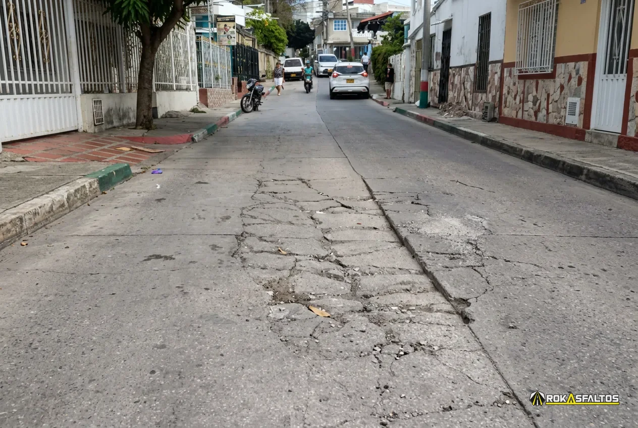 Franja reparada que se hundió con el tiempo