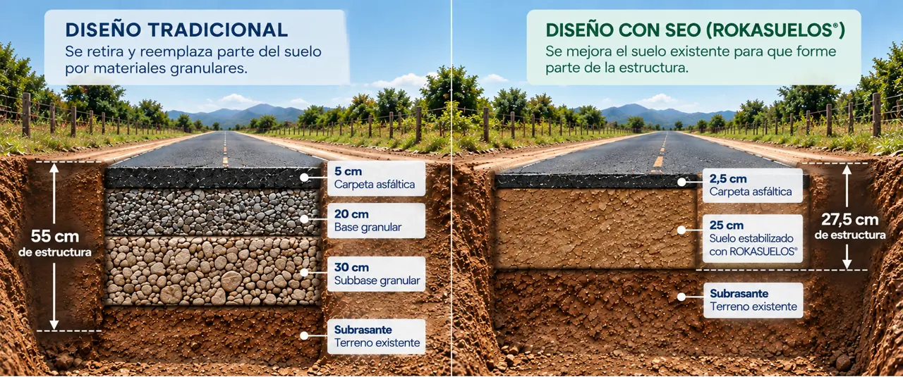 Comparativo entre diseño tradicional y diseño con SEO ROKASUELOS