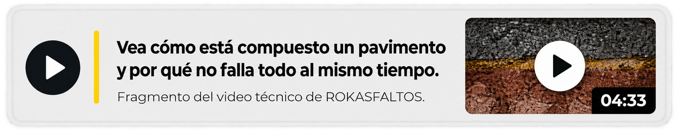Vea cómo está compuesto un pavimento y por qué no falla todo al mismo tiempo.